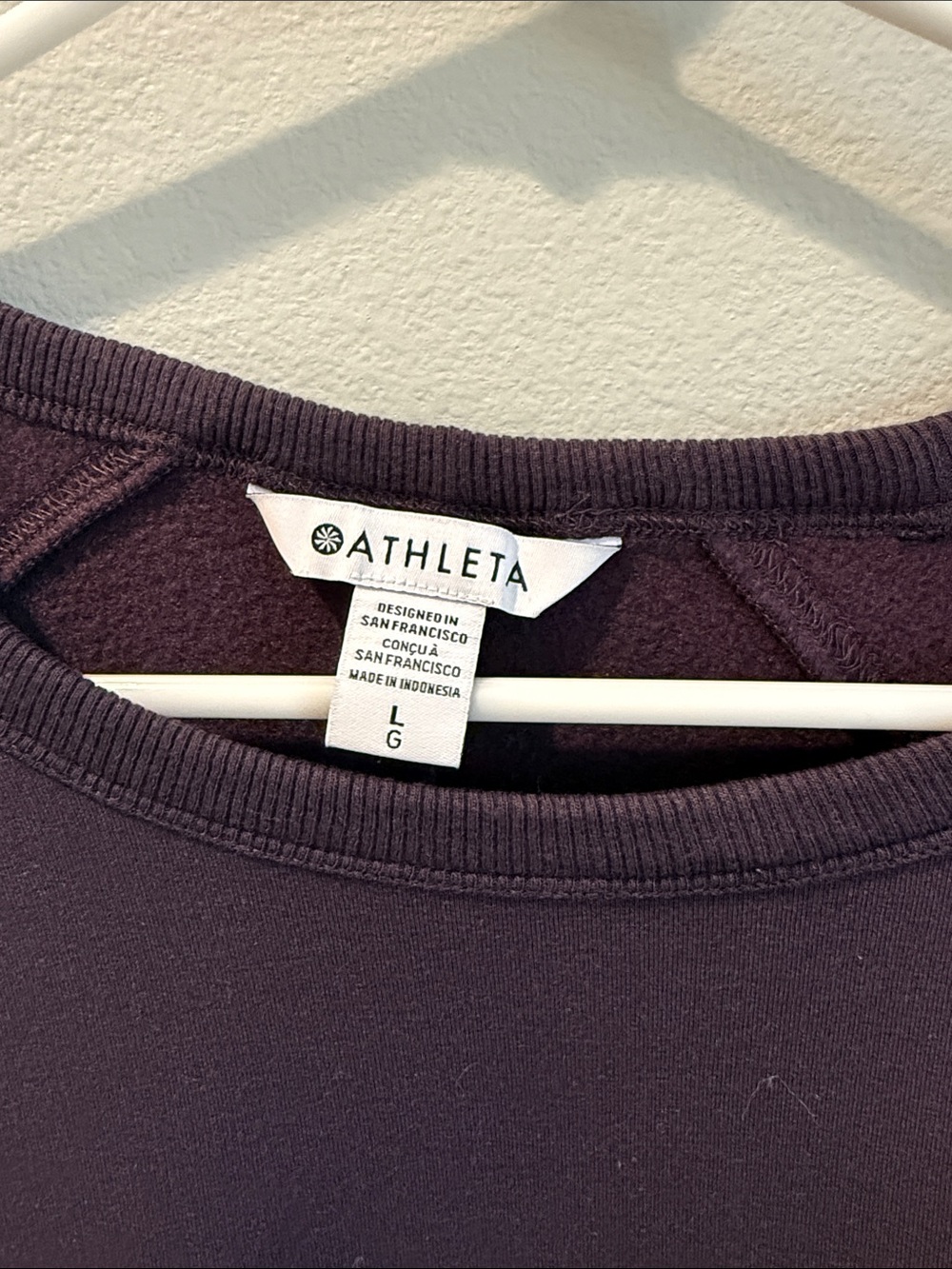 Athleta Plum Raglan Crewneck Pullover - Picture 2 of 4